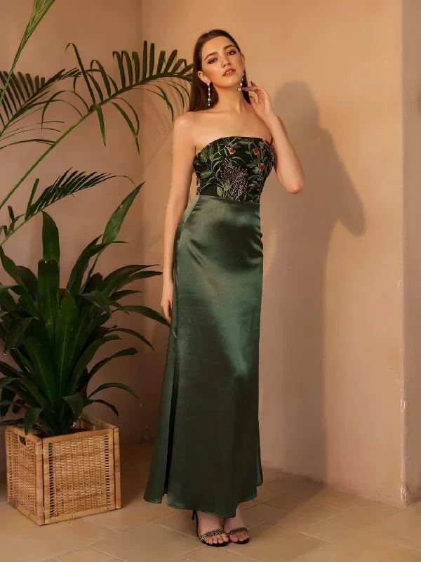 2022-angel-fashions-embroidery-strapless-lace-up-satin-mermaid-prom-dresses-long-dark-green-548