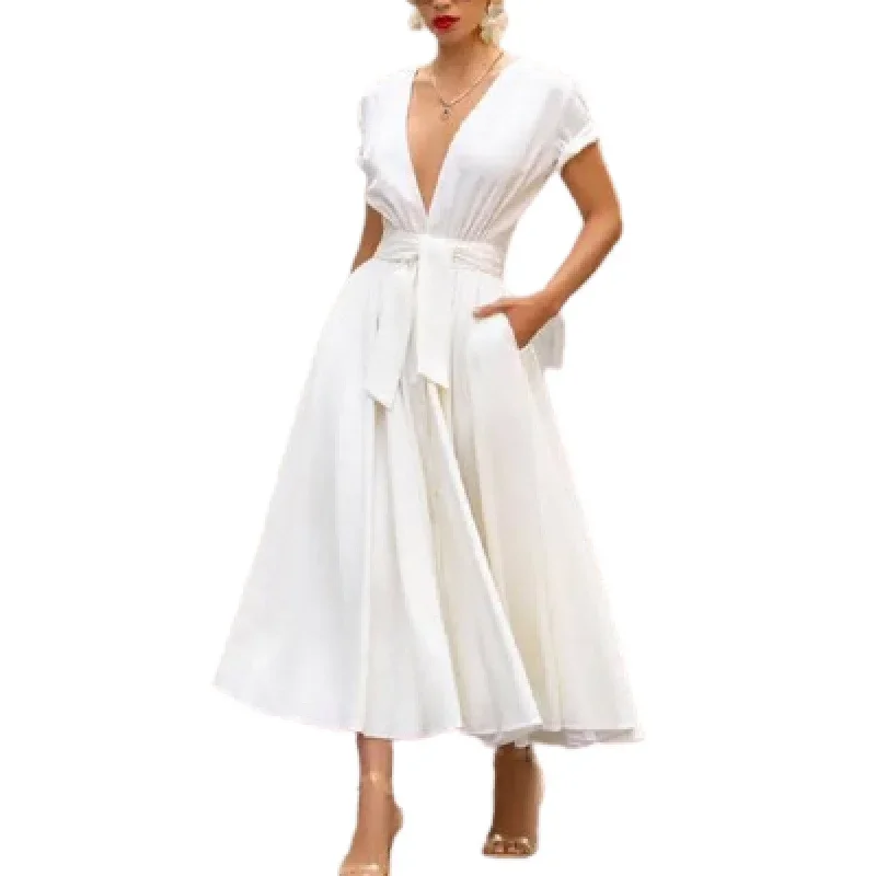 FashionSierra - Elegant White Prom Vestidos Prom Party Evening Dress