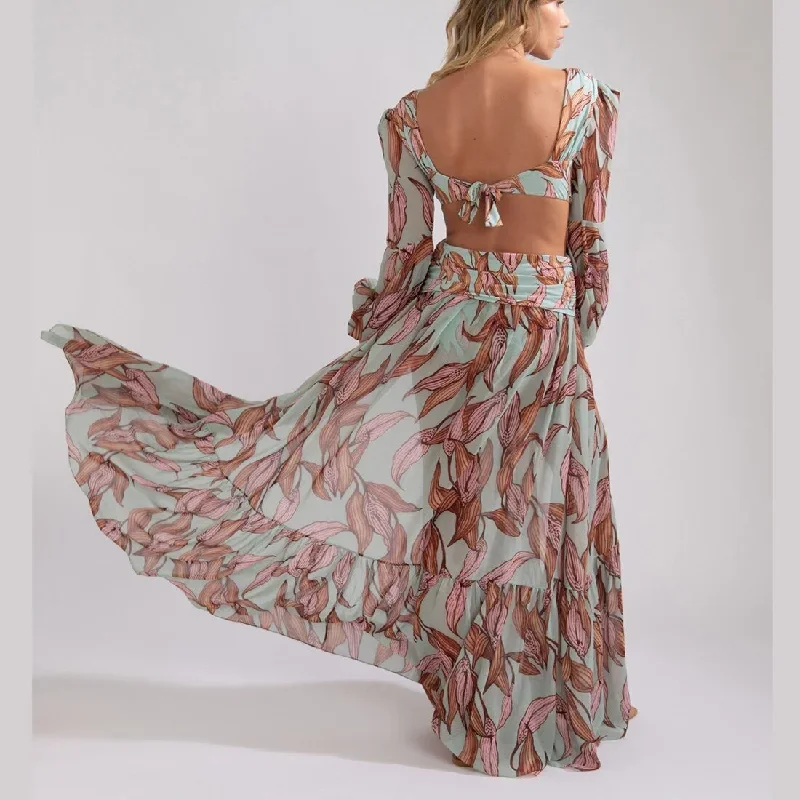 2022-long-puff-sleeves-prom-dresses-printed-lantern-long-sleeved-v-neck-chiffon-waist-slit-beach-exotic-lotus-leaf-sleev-plus-size