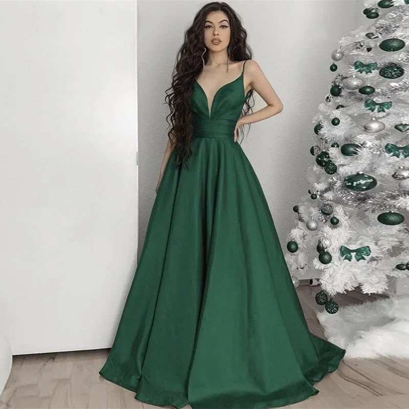 2022-new-style-satin-deep-v-neck-prom-dresses-spaghetti-straps-evening-party-dress-vestidos-de-fiesta-vestido-de-fiesta-de-boda