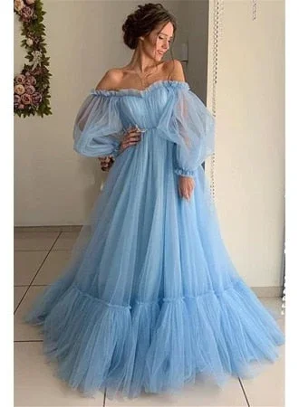 2022-prom-dresses-long-sleeve-off-the-shoulder-gauze-princess-vestido-ball-gown-formal-evening-party-robe