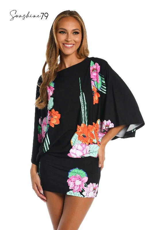 Sunshine 79 Mystic Lotus Scoop-Neck Tunic Cover Up - FINAL SALE