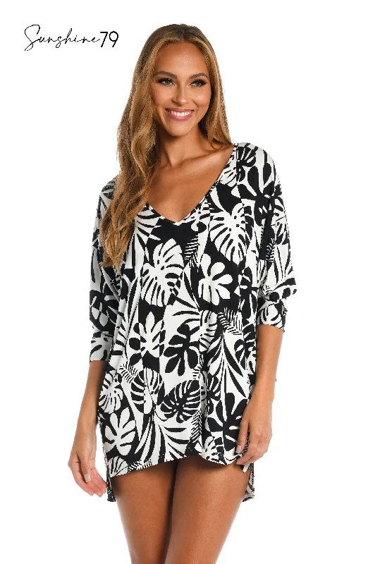 Sunshine 79 Optic Tropic V-Neck Tunic Cover Up - FINAL SALE