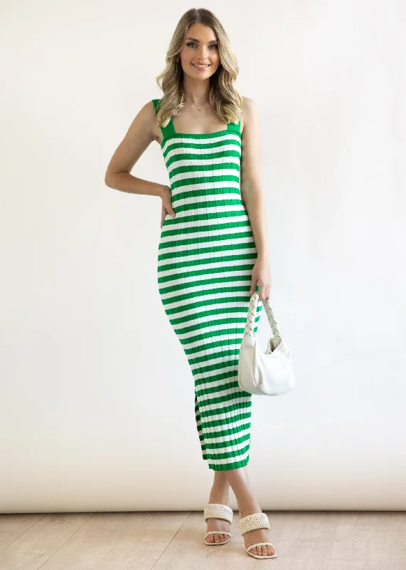 hellie-knit-midi-dress-green-stripe