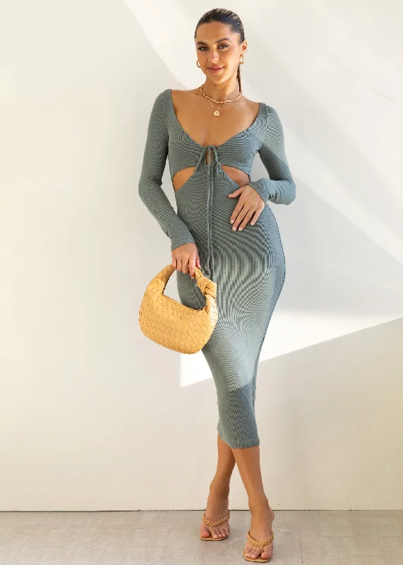 martini-cut-out-knit-midi-dress-khaki