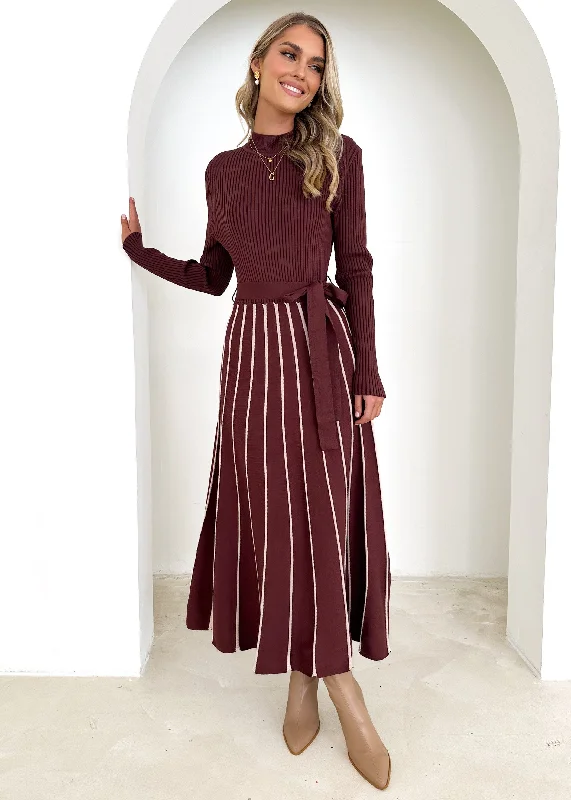 Thorne Knit Midi Dress - Chocolate