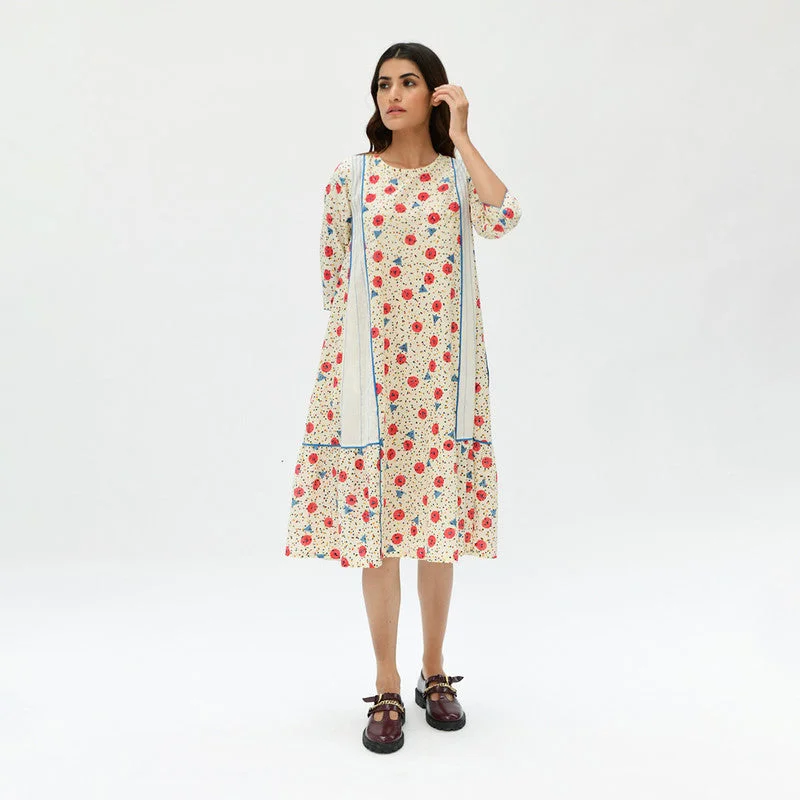 Organic Cotton Midi Dress | Off White