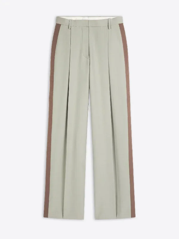 Pleated tuxedo pants