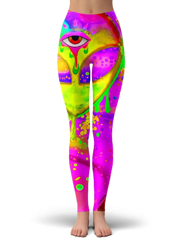 Alien Melt Yellow Leggings