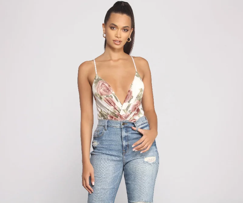 All My Love Floral Mesh Bodysuit