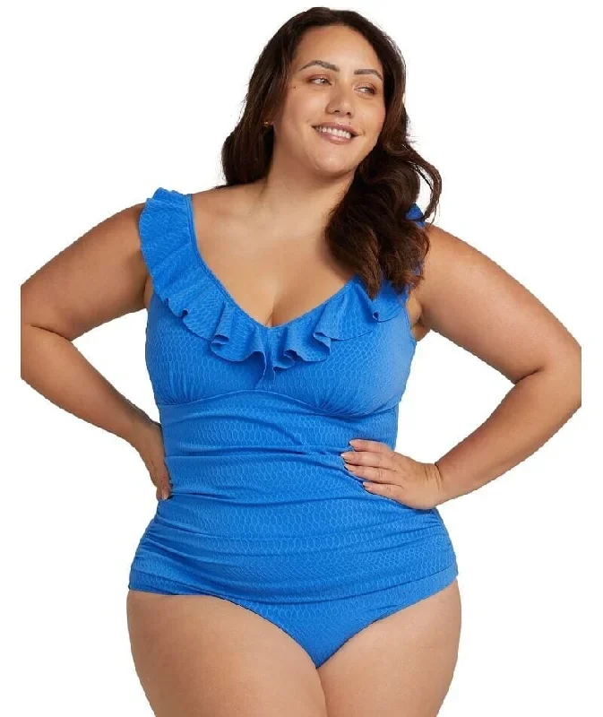 Artesands Nefertiti Manet Frill One Piece Swimsuit - Blue