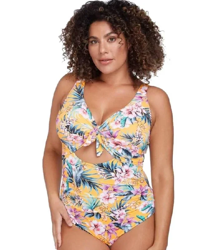 Artesands Tropo'logical Cezanne D-DD Cup One Piece Swimsuit - Yellow