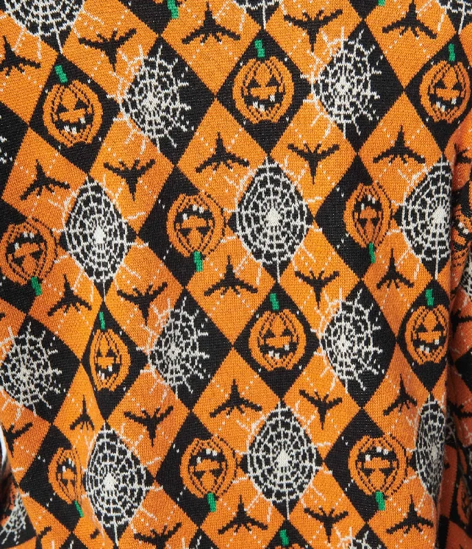 black-orange-spooky-argyle-fiona-cardigan