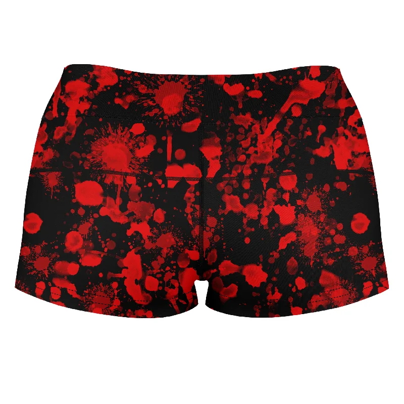 bloody-black-high-waisted-womens-shorts