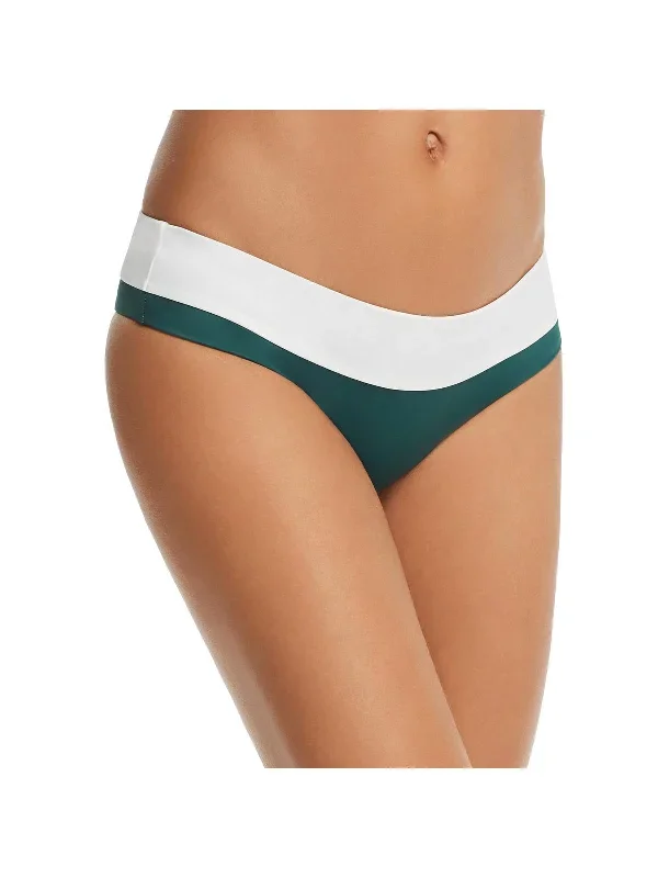 Cammie Womens Colorblock Cheeky Bikini Swim Bottom