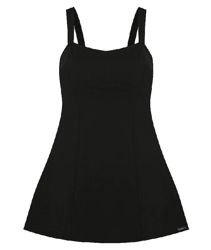 capriosca-chlorine-resistant-panelled-wide-strap-swim-dress-black