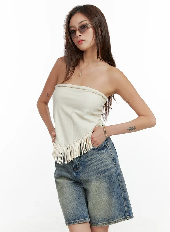 Cotton Tassel Tube Top CL405