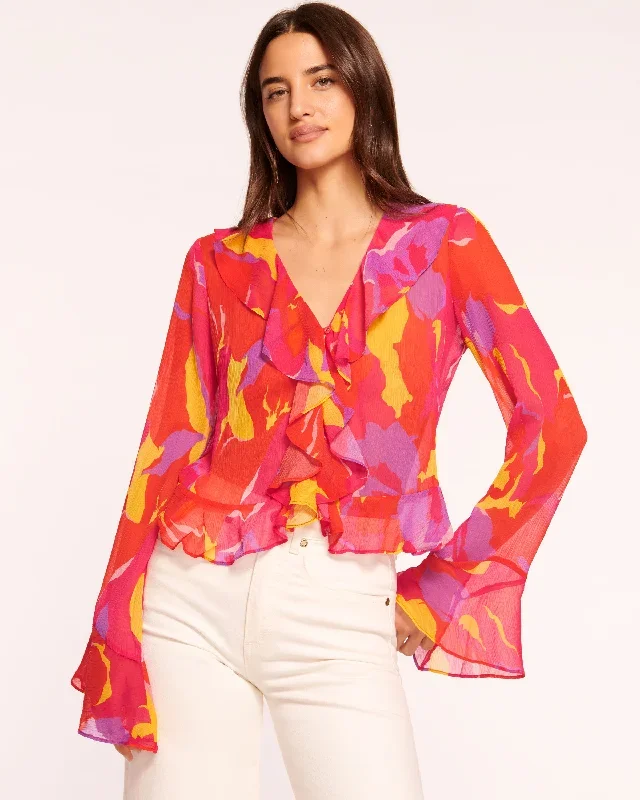 Dora Ruffle Long Sleeve Blouse