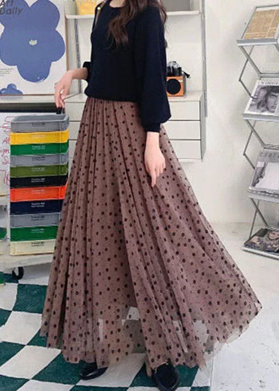 elegant-coffee-wrinkled-print-patchwork-tulle-skirts-spring