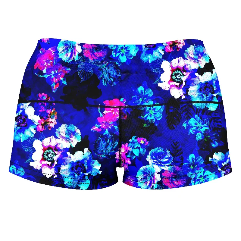 enchanted-flora-high-waisted-womens-shorts