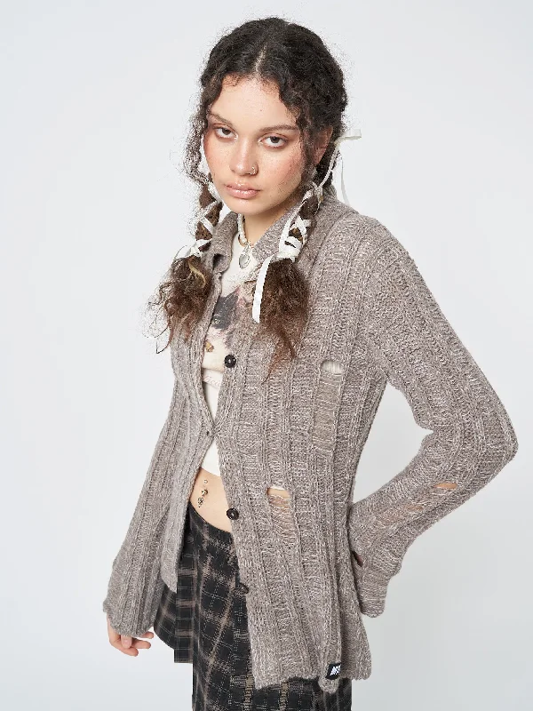 gem-sand-distressed-knit-cardigan