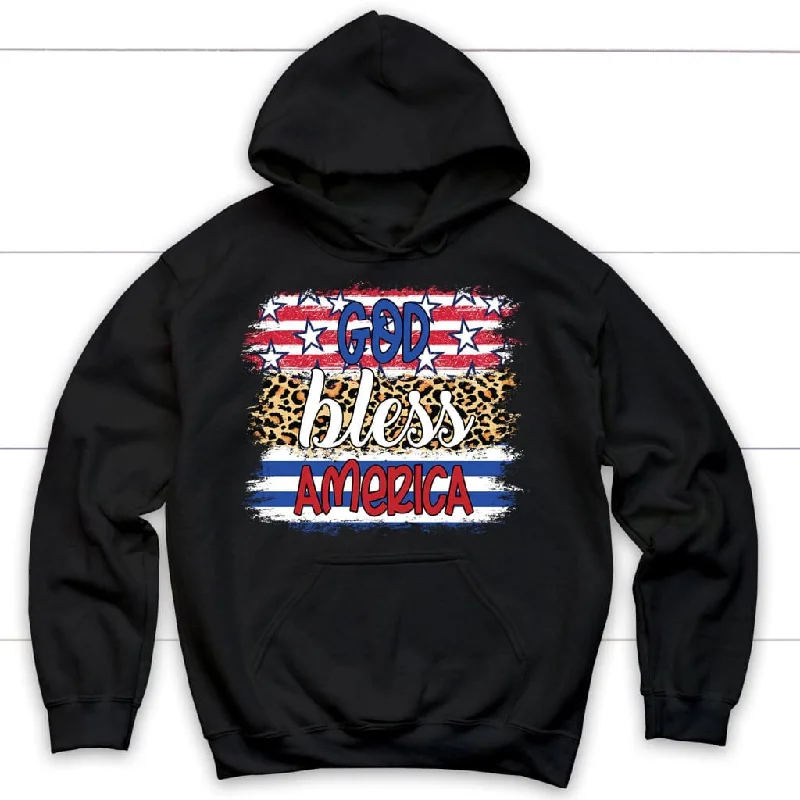 God Bless America Leopard Hoodie