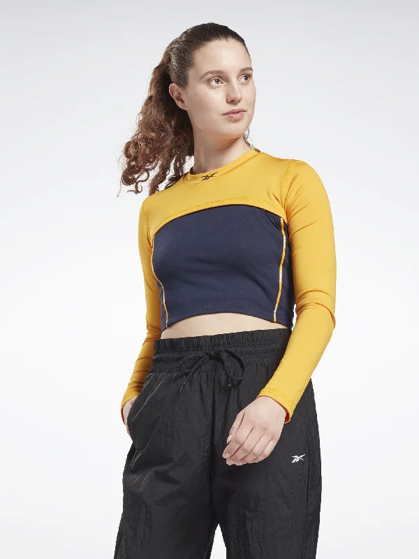 Reebok Womens MYT Long Sleeve Crop Top - GV3274