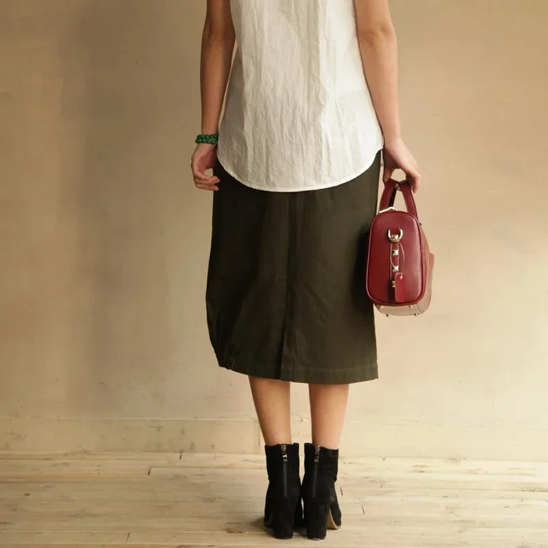 high-qulity-army-green-casual-cotton-pencil-skirt-one-step-skirts