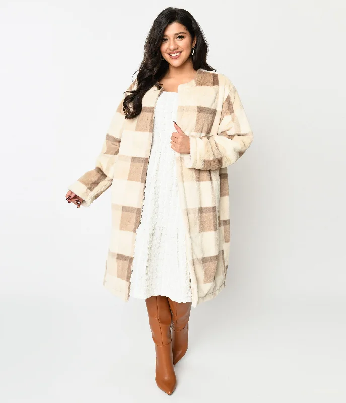 ivory-tan-plaid-faux-fur-long-cardigan