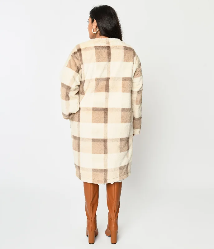 ivory-tan-plaid-faux-fur-long-cardigan