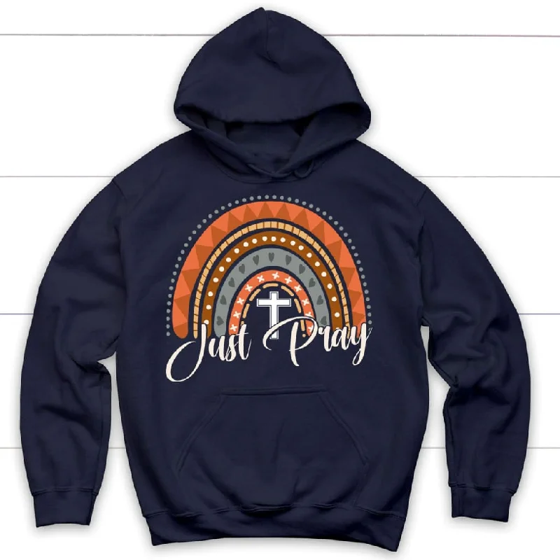 just-pray-boho-rainbow-christian-hoodie