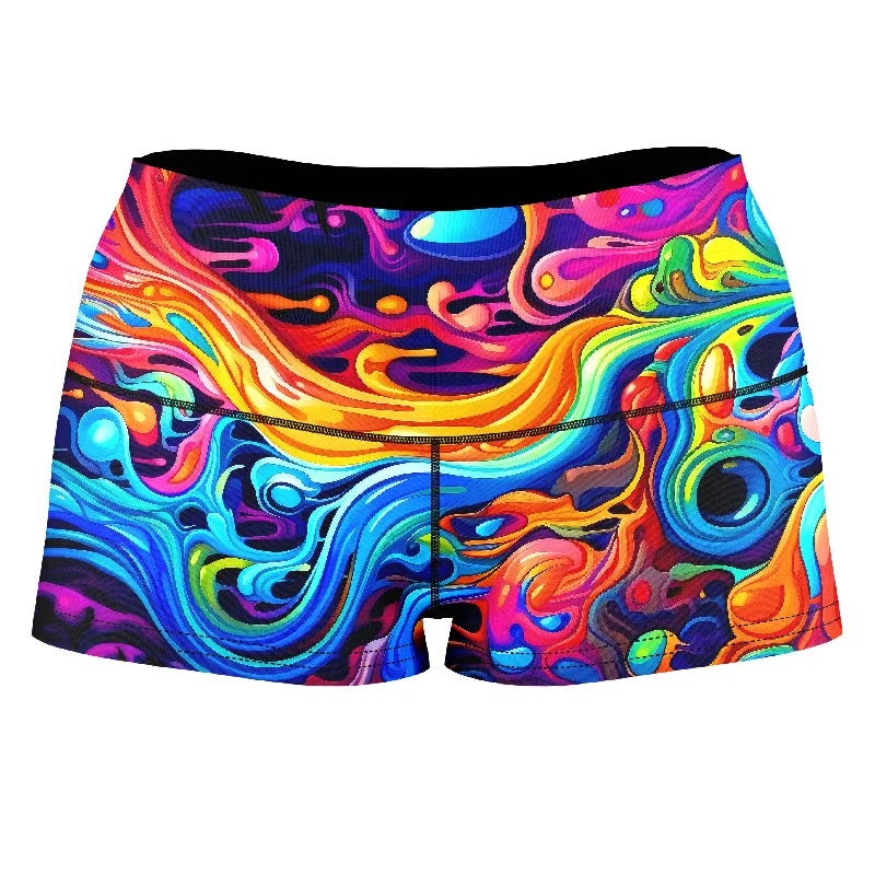 Kandi Swirl High-Waisted Women's Shorts