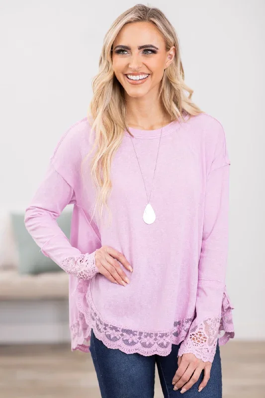 lavender-lace-trim-drop-shoulder-top