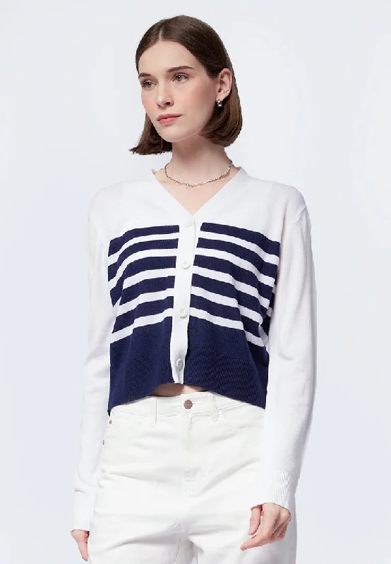 Long Sleeve Stripes Cardigan