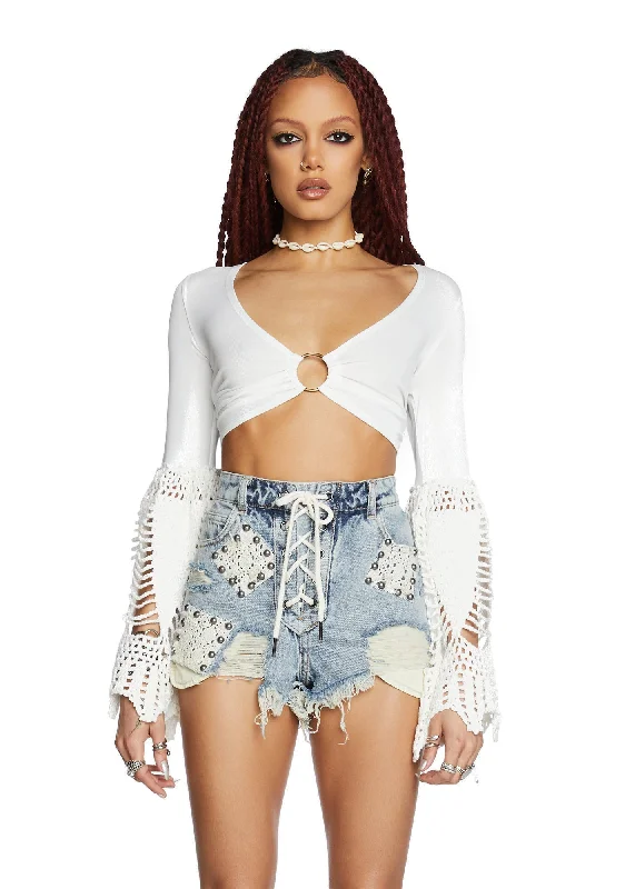 Love For The Weekend Crop Top - Ivory