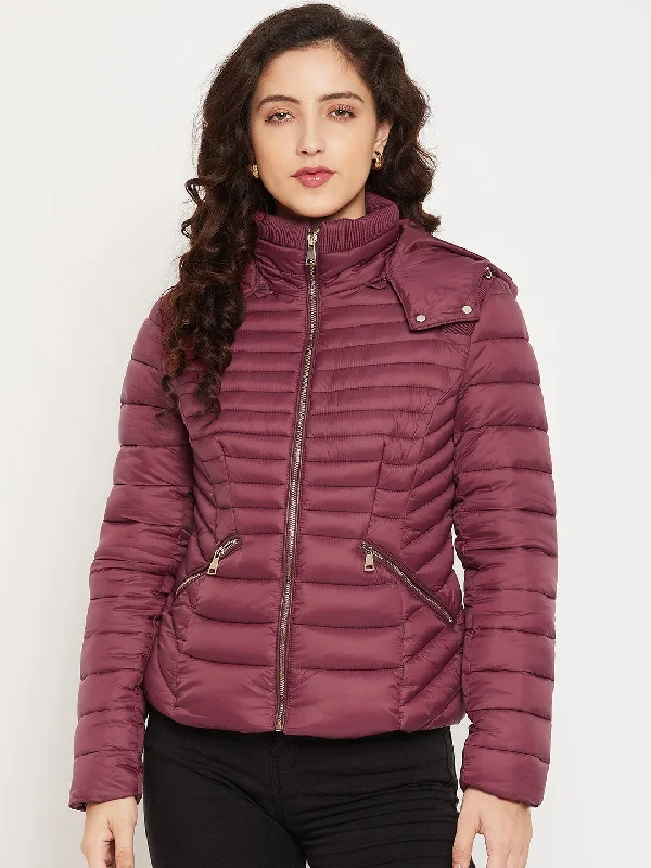 Madame Women Maroon Jacket