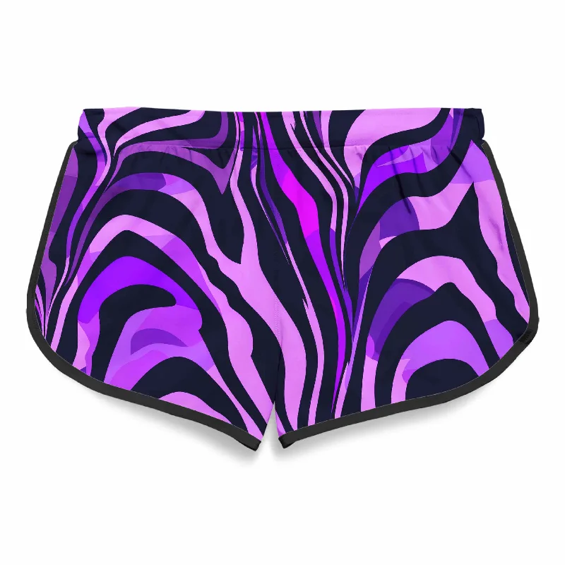 noir-stripes-womens-retro-shorts