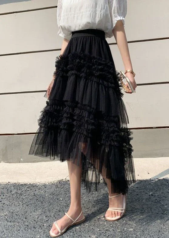 organic-black-wrinkled-layered-patchwork-tulle-skirt-spring