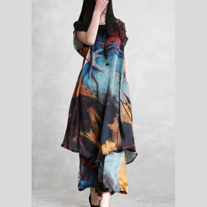 original-blue-print-silk-chiffon-suit-loose-draping-sleeveless-top-wide-leg-pants-2019-summer