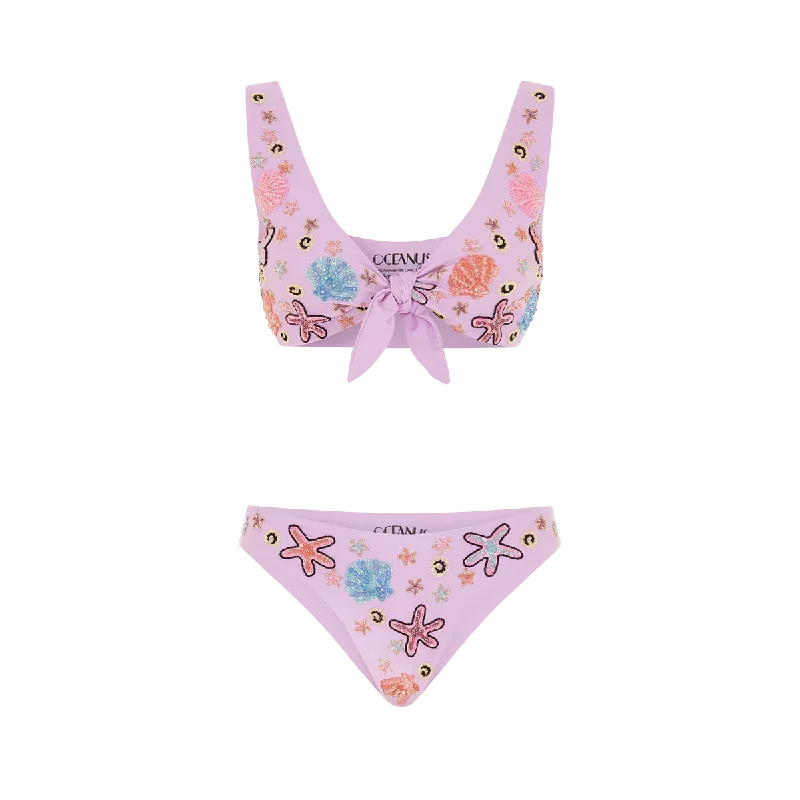 Orla Tie In The Middle Bikini Set Lilac