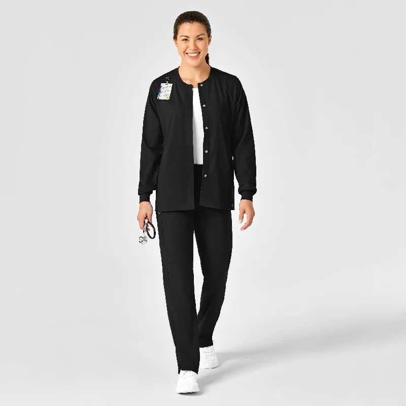 pro-womens-snap-front-scrub-jacket-black