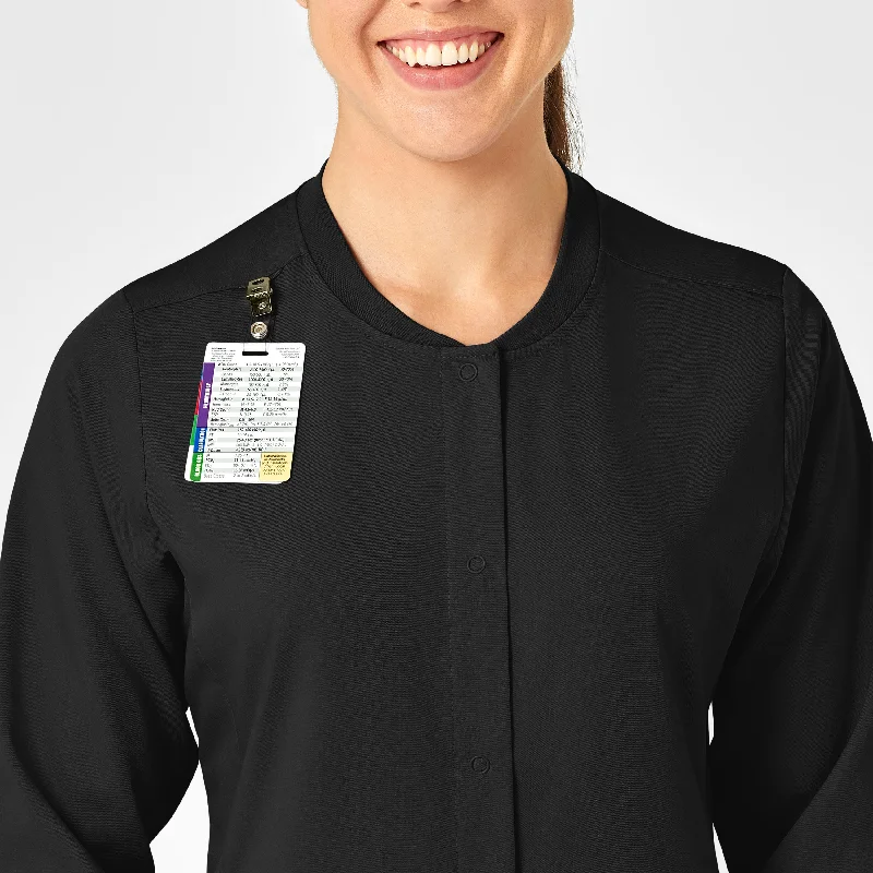 pro-womens-snap-front-scrub-jacket-black