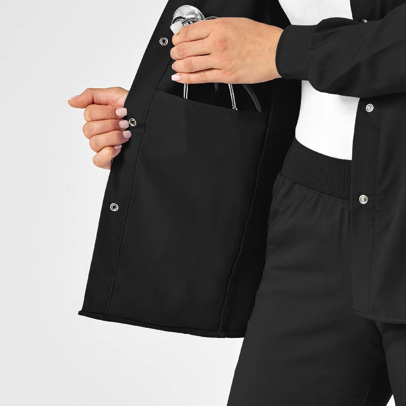 pro-womens-snap-front-scrub-jacket-black