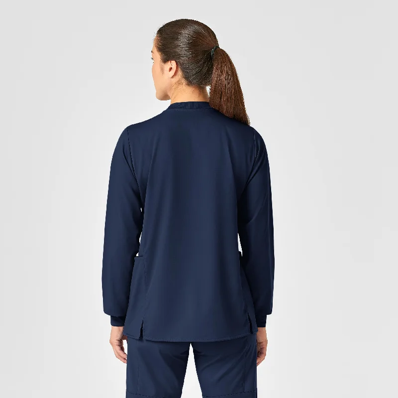 pro-womens-snap-front-scrub-jacket-navy