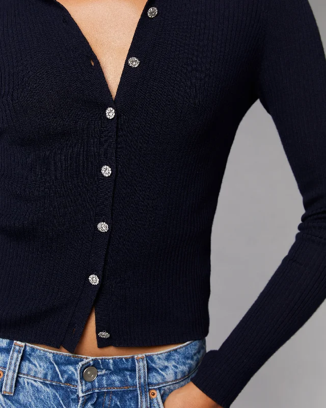 pull-cardigan-boutons-bijoux-h23-femme-navy