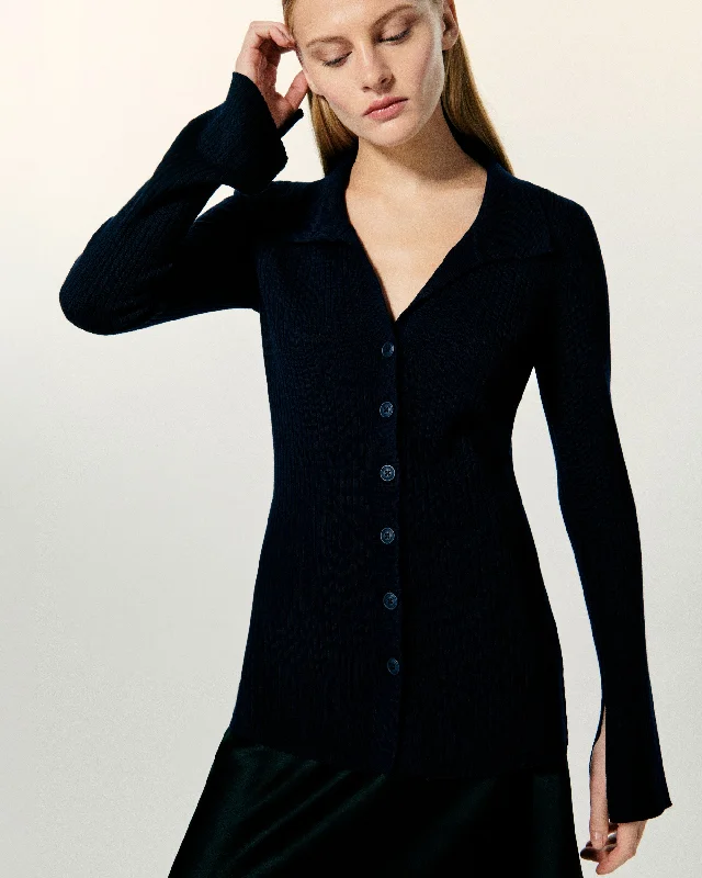 Cardigan Long (S24 / FEMME / Navy)