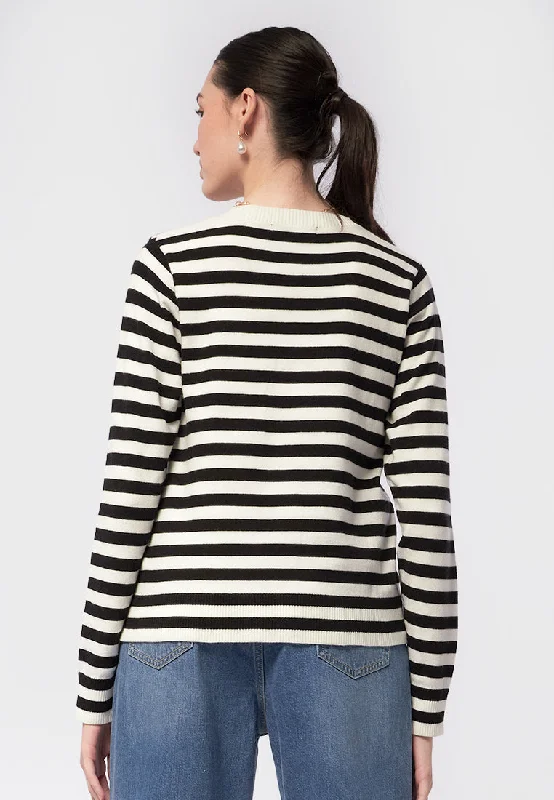 round-neck-stripes-cardigan-24e045-black