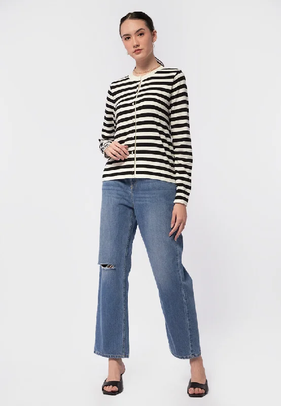 round-neck-stripes-cardigan-24e045-black