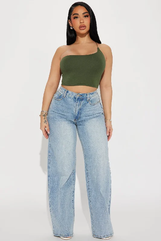 selena-one-shoulder-crop-top-olive