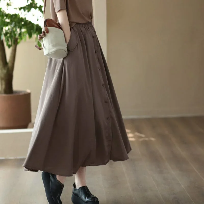 spring-casual-solid-smooth-cotton-skirt